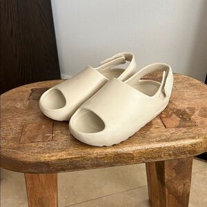 Kids Cream Slide Sandals